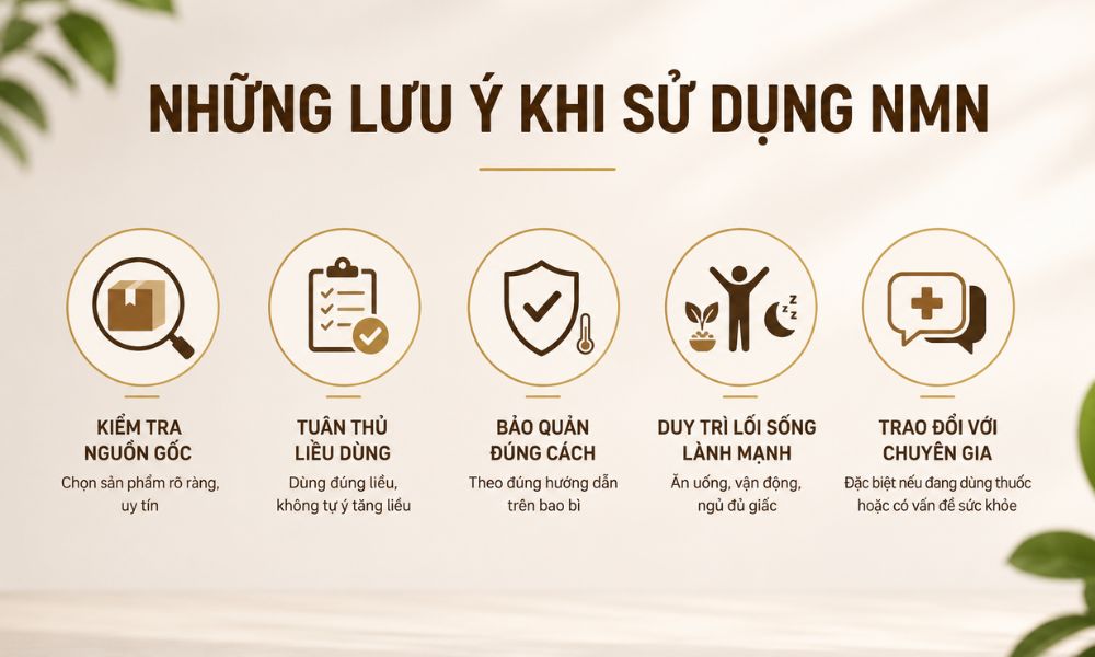 Những lưu ý khi sử dụng NMN